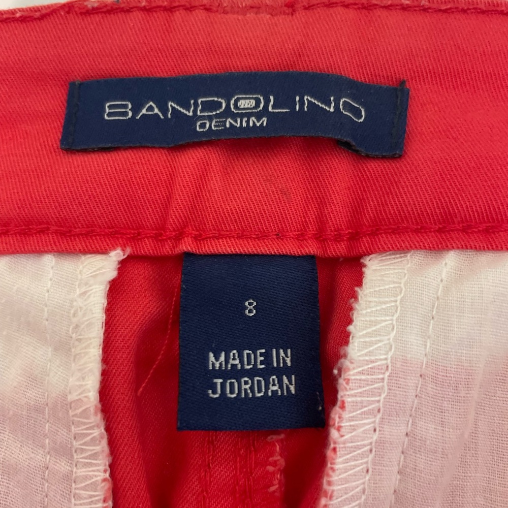 Bandolino Reddish Orange Denim Bermuda Shorts - Picture 4 of 6